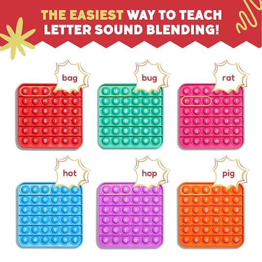 The Fidget Game 5" CVC Word Pop It Mats Set